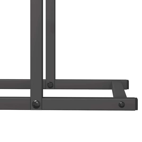vidaXL brændestativ 80x25x90 cm koldvalset stål sort