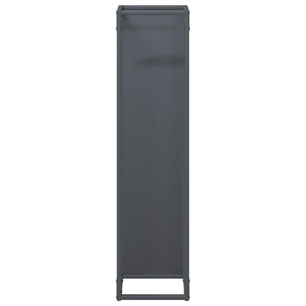 vidaXL Polttopuut antrasiitti 25x25x100 cm Kylmävalssattu teräs