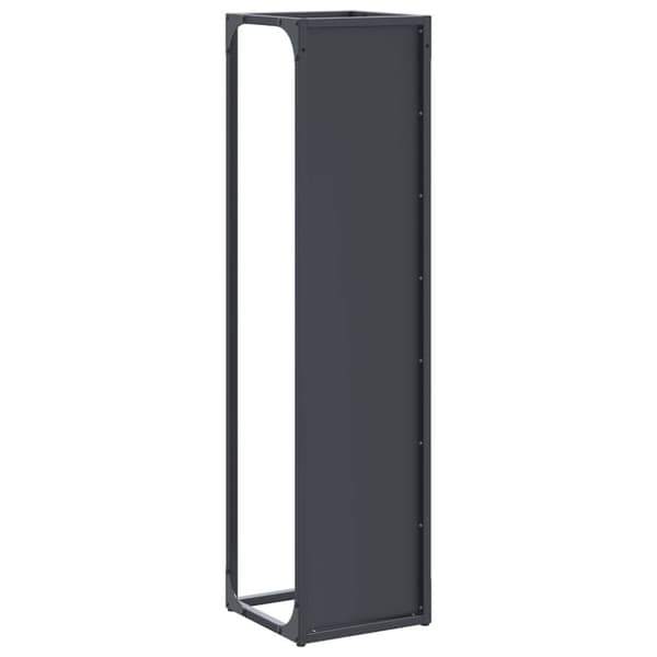 vidaXL Polttopuut antrasiitti 25x25x100 cm Kylmävalssattu teräs