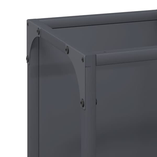 vidaXL Polttopuut antrasiitti 25x25x100 cm Kylmävalssattu teräs