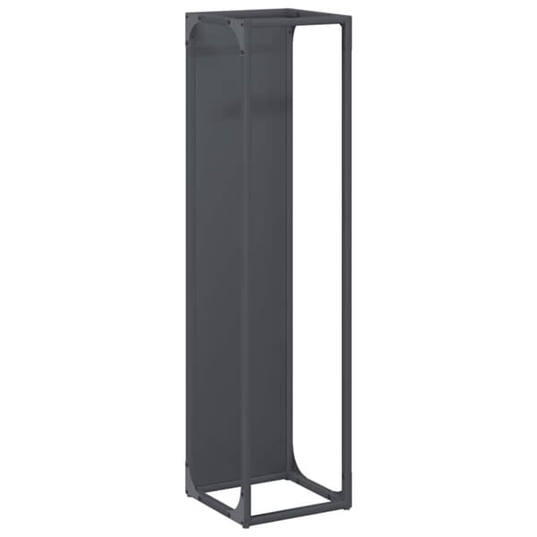 vidaXL Vedstativ antrasitt 25x25x100 cm kaldvalset stål