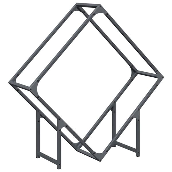 vidaXL Vedstativ antrasitt 80x25x80 cm kaldvalset stål