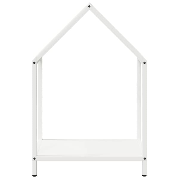 vidaXL Polttopuuteline valkoinen 40x25x60 cm kylmävalssattua terästä
