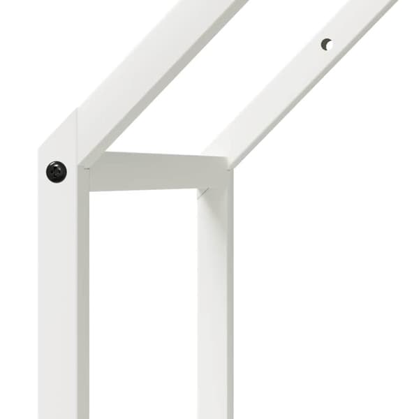 vidaXL Polttopuuteline valkoinen 40x25x60 cm kylmävalssattua terästä
