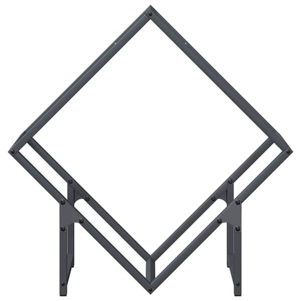 vidaXL Polttopuut Antrasiitti 60x25x60 cm Kylmävalssattu teräs