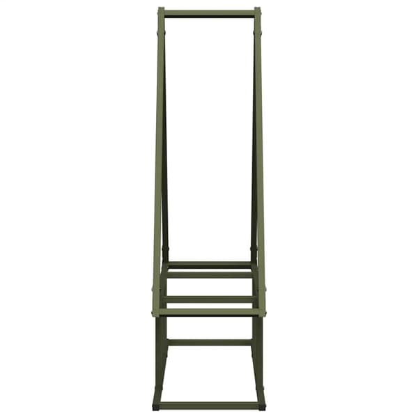 vidaXL Polttopuuteline 80x25x90 cm kylmävalssattua terästä