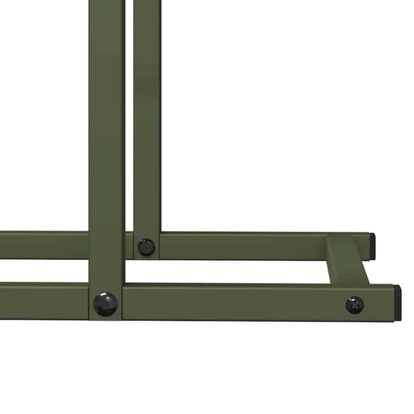 vidaXL Polttopuuteline 80x25x90 cm kylmävalssattua terästä