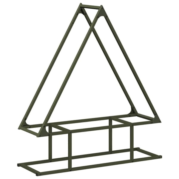 vidaXL Polttopuuteline 80x25x90 cm kylmävalssattua terästä