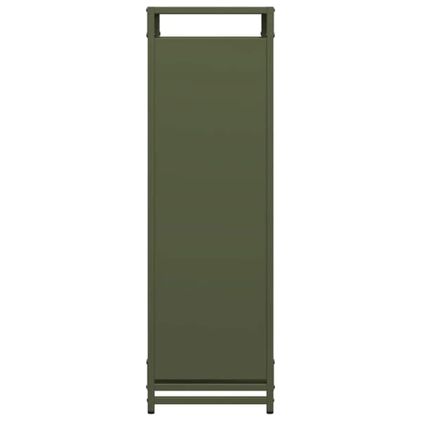 vidaXL Vedstativ olivengrønn 60x28x90 cm kaldvalset stål