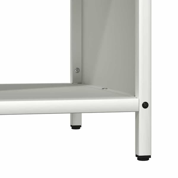 vidaXL Vedstativ med tretopp hvit 100,5x35,5x40 cm