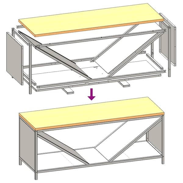 vidaXL Vedstativ med tretopp hvit 100,5x35,5x40 cm