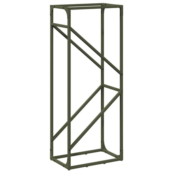 vidaXL Vedstativ olivengrønn 40x25x100 cm kaldvalset stål