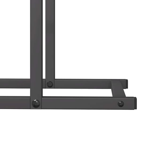 vidaXL brændestativ 50x25x60 cm koldvalset stål sort