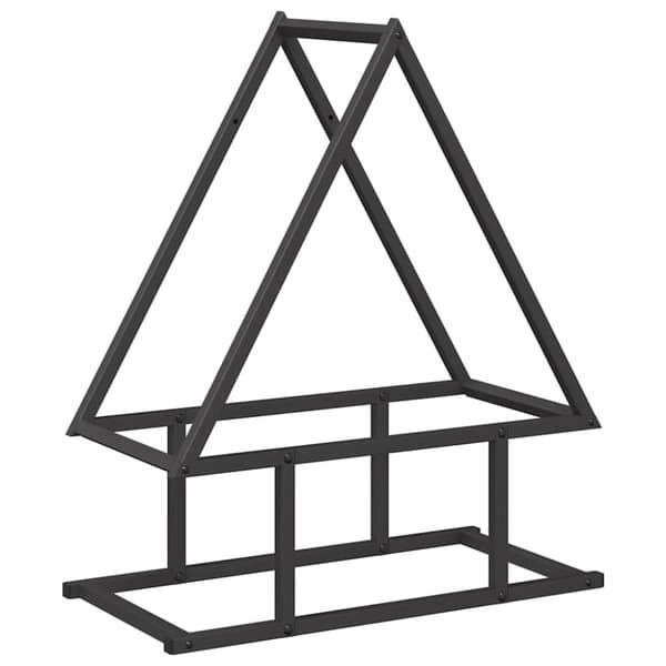 vidaXL Vedställ svart 50x25x60 cm kallvalsat stål