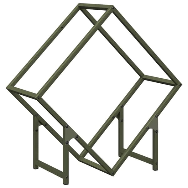 vidaXL Vedställ olivgrön 60x25x60 cm kallvalsat stål