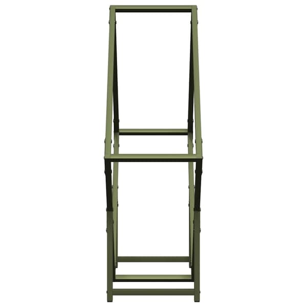 vidaXL Polttopuuteline 80x25x80 cm kylmävalssattua terästä