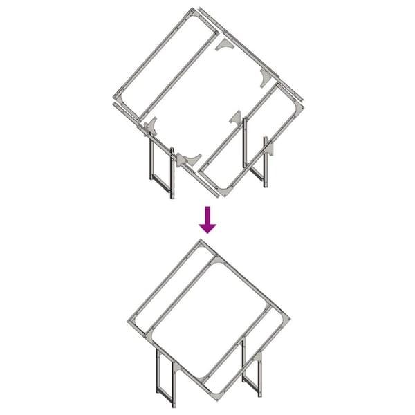 vidaXL Polttopuuteline 80x25x80 cm kylmävalssattua terästä