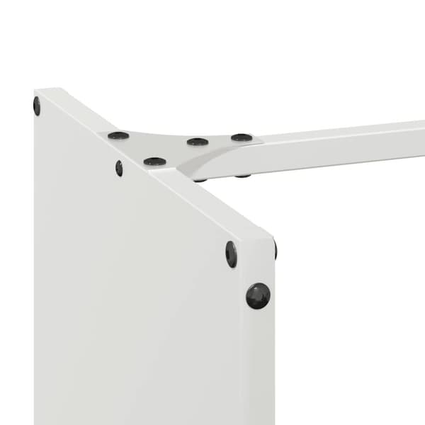 vidaXL Vedstativ hvit 40x30x80 cm kaldvalset stål