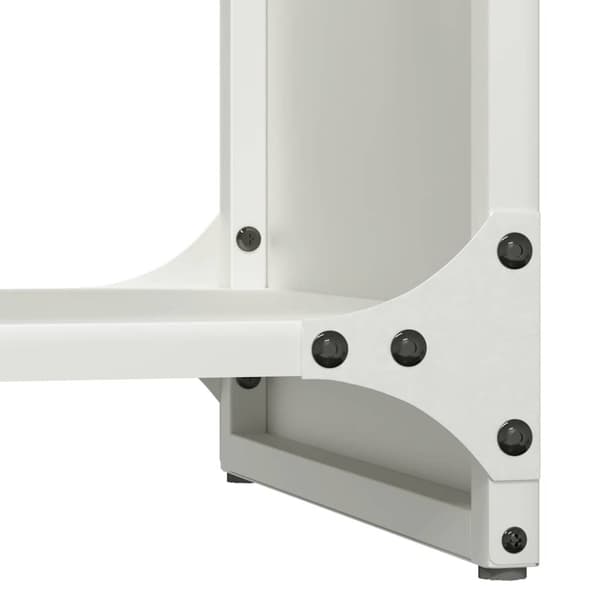 vidaXL Vedstativ hvit 40x30x80 cm kaldvalset stål