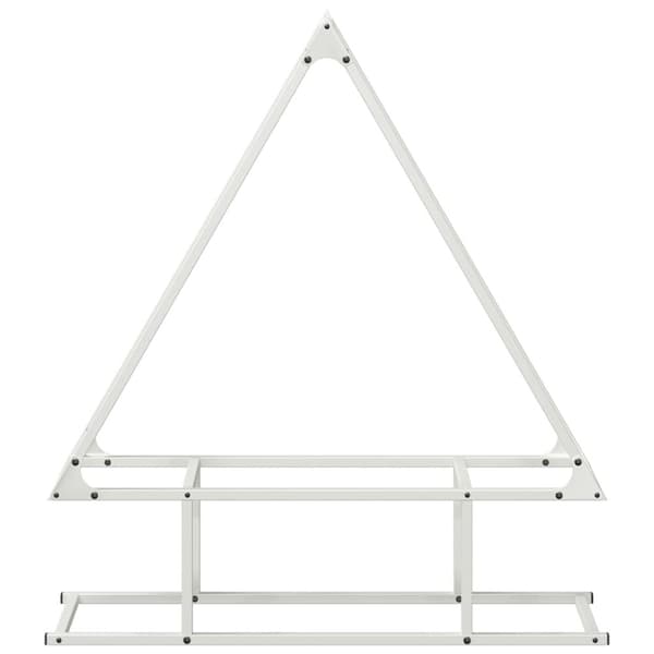 vidaXL brændestativ 80x25x90 cm koldvalset stål hvid