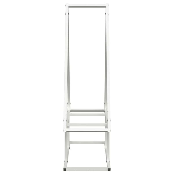 vidaXL brændestativ 80x25x90 cm koldvalset stål hvid