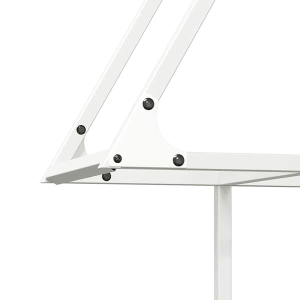 vidaXL brændestativ 80x25x90 cm koldvalset stål hvid