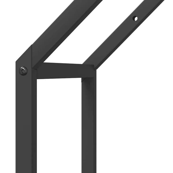 vidaXL brændestativ 40x25x90 cm koldvalset stål sort