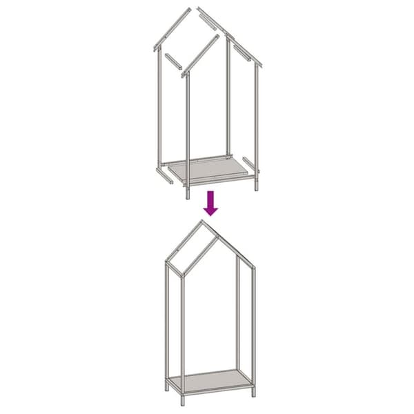 vidaXL brændestativ 40x25x90 cm koldvalset stål sort