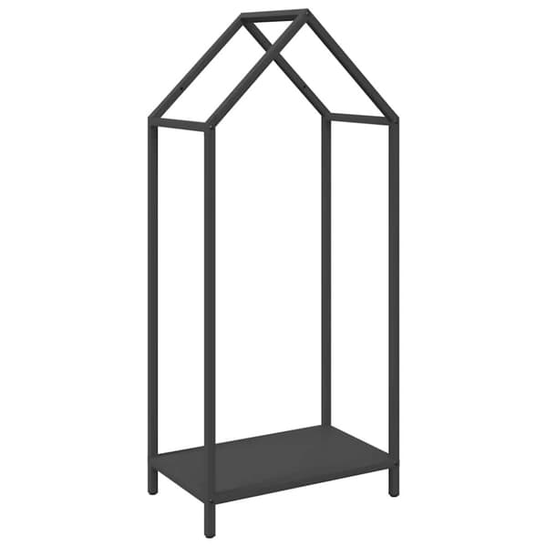 vidaXL Polttopuuteline musta 40x25x90 cm kylmävalssattua terästä