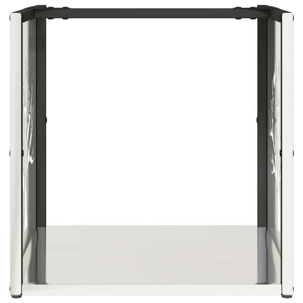 vidaXL Vedstativ 40x40x40 cm rustfritt stål