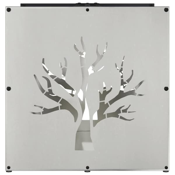 vidaXL Vedstativ 40x40x40 cm rustfritt stål
