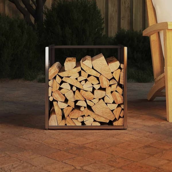 vidaXL brændestativ 40x40x40 cm rustfrit stål