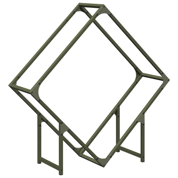 vidaXL Vedställ olivgrön 80x25x80 cm kallvalsat stål