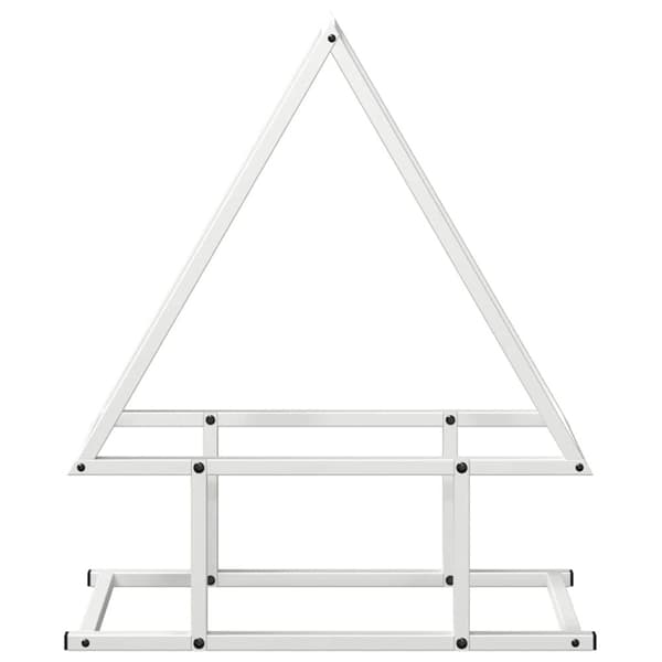 vidaXL brændestativ 50x25x60 cm koldvalset stål hvid
