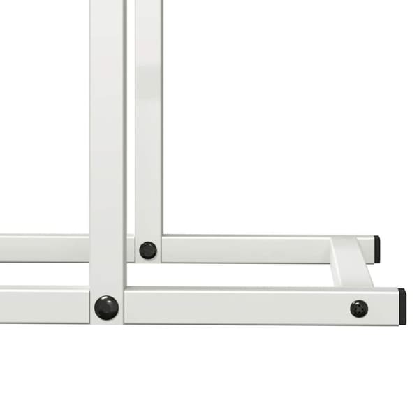 vidaXL brændestativ 50x25x60 cm koldvalset stål hvid