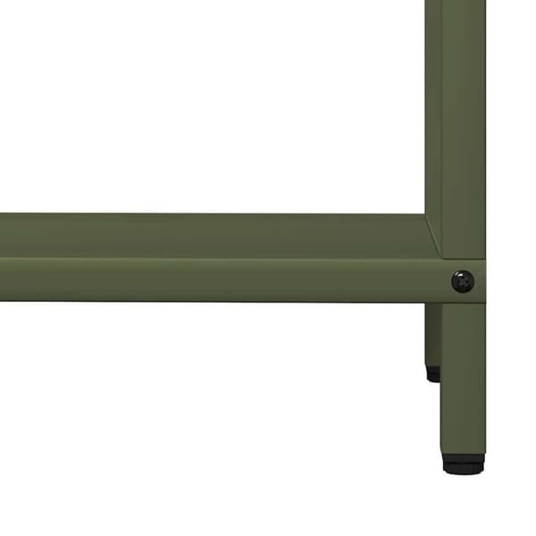 vidaXL Vedställ olivgrön 60x25x90 cm kallvalsat stål