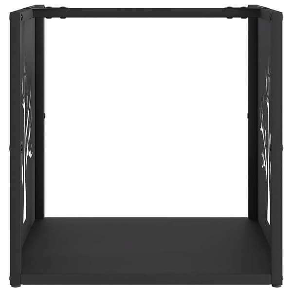 vidaXL Vedstativ svart 40x40x40 cm kaldvalset stål