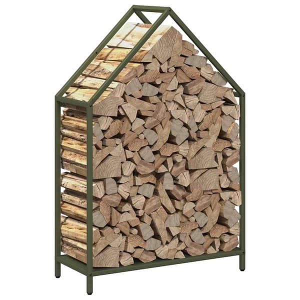 vidaXL Polttopuuteline 60x25x90 cm kylmävalssattua terästä