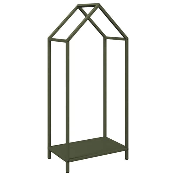 vidaXL Vedstativ olivengrønn 40x25x90 cm kaldvalset stål
