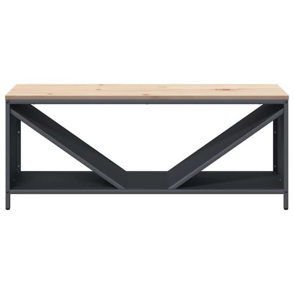 vidaXL Vedstativ med tretopp antrasitt 100,5x35,5x40 cm