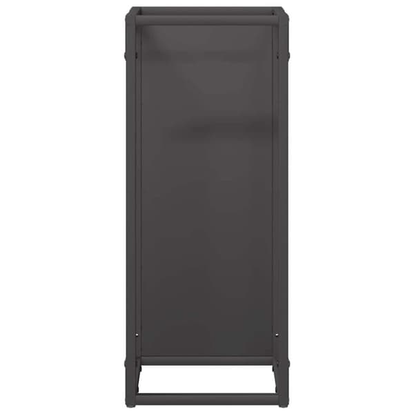 vidaXL Polttopuuteline Musta 25x25x60 cm Kylmävalssattua terästä