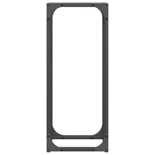 vidaXL Polttopuuteline Musta 25x25x60 cm Kylmävalssattua terästä