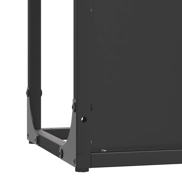 vidaXL Polttopuuteline Musta 25x25x60 cm Kylmävalssattua terästä