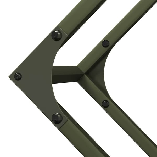 vidaXL Vedstativ olivengrønn 100x25x100 cm kaldvalset stål