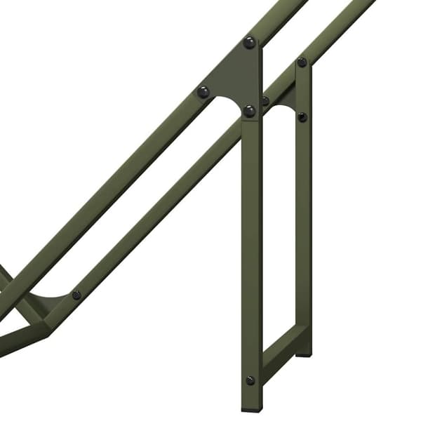 vidaXL Vedstativ olivengrønn 100x25x100 cm kaldvalset stål