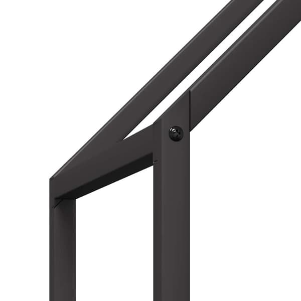 vidaXL Polttopuuteline Musta 60x25x60 cm Kylmävalssattua terästä