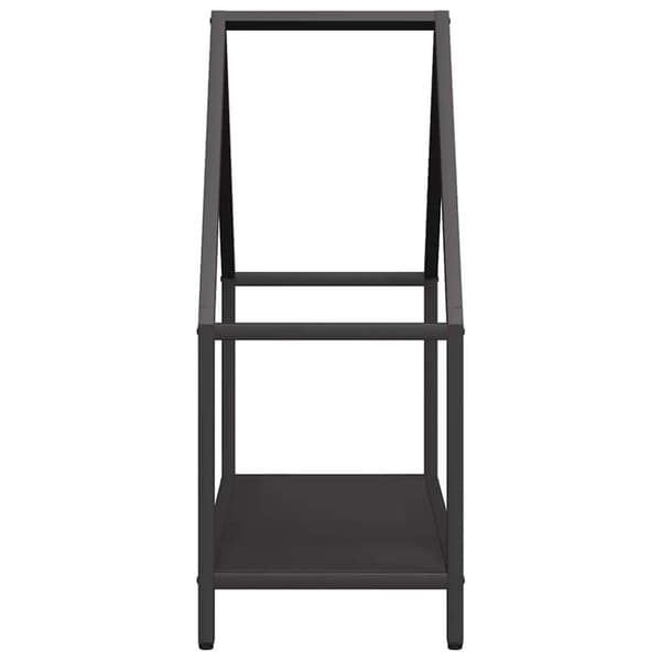 vidaXL Vedställ svart 60x25x60 cm kallvalsat stål