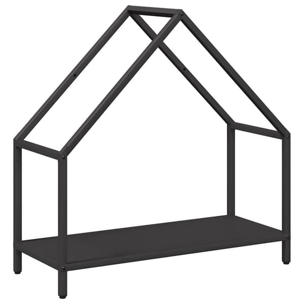 vidaXL Vedställ svart 60x25x60 cm kallvalsat stål