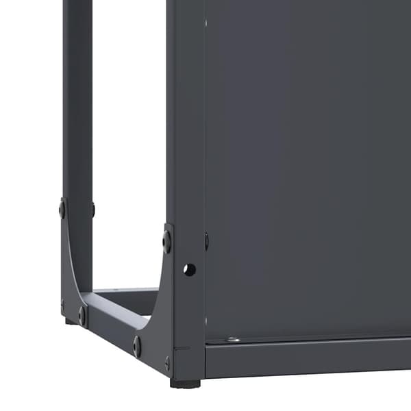 vidaXL Vedstativ antrasitt 25x25x80 cm kaldvalset stål