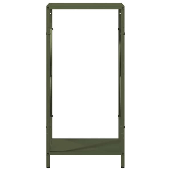 vidaXL Vedställ olivgrön 34x25x70 cm kallvalsat stål